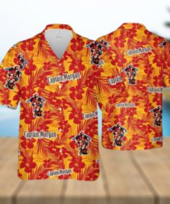 Captain Morgan Hawaiian Shirt Tropical Flower Pattern Gift For Him