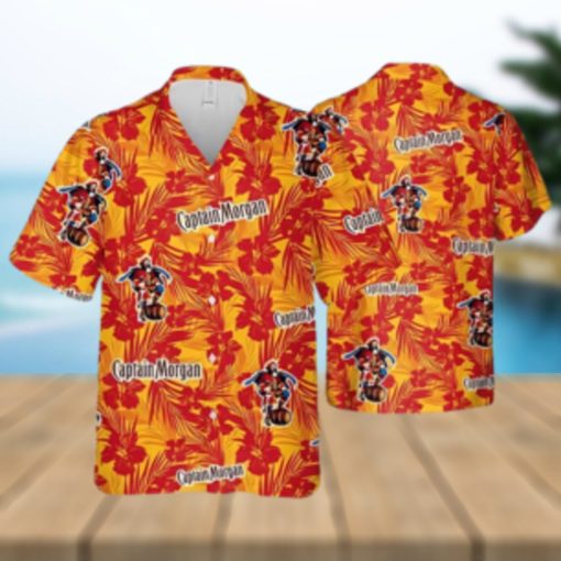 Captain Morgan Hawaiian Shirt Tropical Flower Pattern Gift For Him