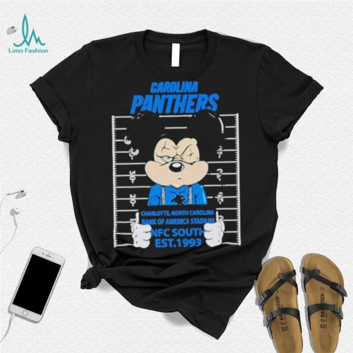 Carolina Panthers Mickey Mouse Charlotte North Carolina Bank Of America Stadium Nfc South Est 1993 Shirt