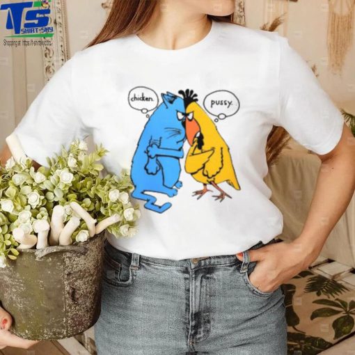 Cartoon Chicken Pussy Single Stitch T Shirt