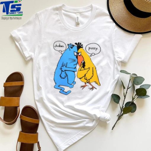 Cartoon Chicken Pussy Single Stitch T Shirt