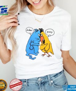 Cartoon Chicken Pussy Single Stitch T Shirt