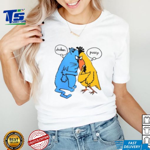 Cartoon Chicken Pussy Single Stitch T Shirt