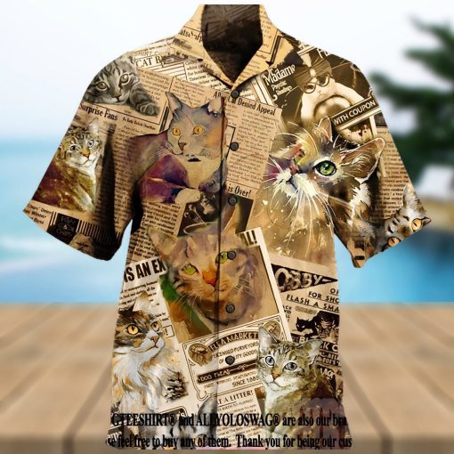 Cat Journal Summer Cats Lover All Over Printed Hawaiian Shirt