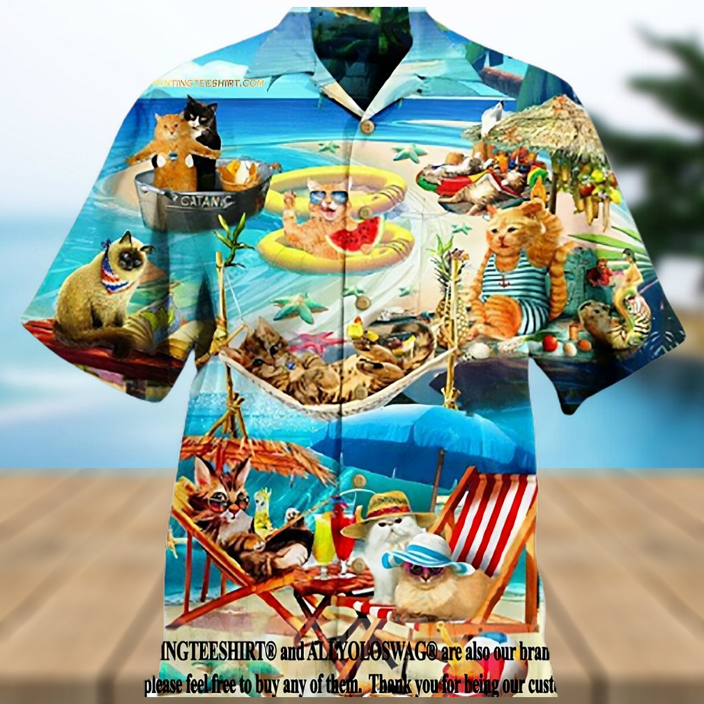 Cat Soft Beach For Cat Lover Vintage Button Down Summer Vibe Hawaiian Shirt