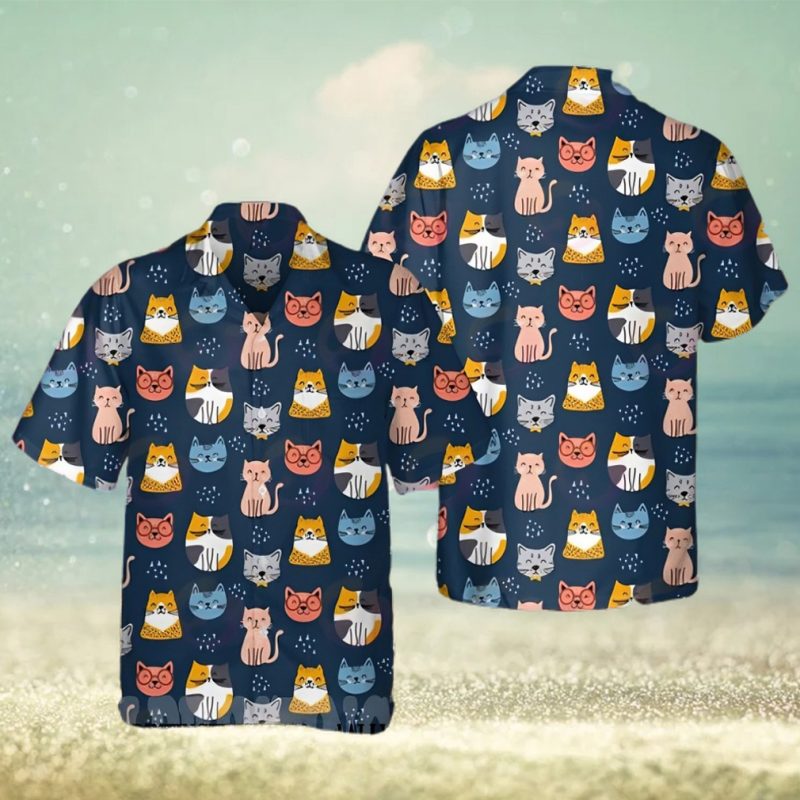 Cats Lover Hawaiian Beach Tropical Hawaii Shirt 3D Hawaiian Shirt