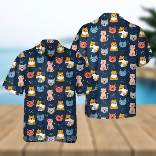 Cats Lover Hawaiian Beach Tropical Hawaii Shirt 3D Hawaiian Shirt