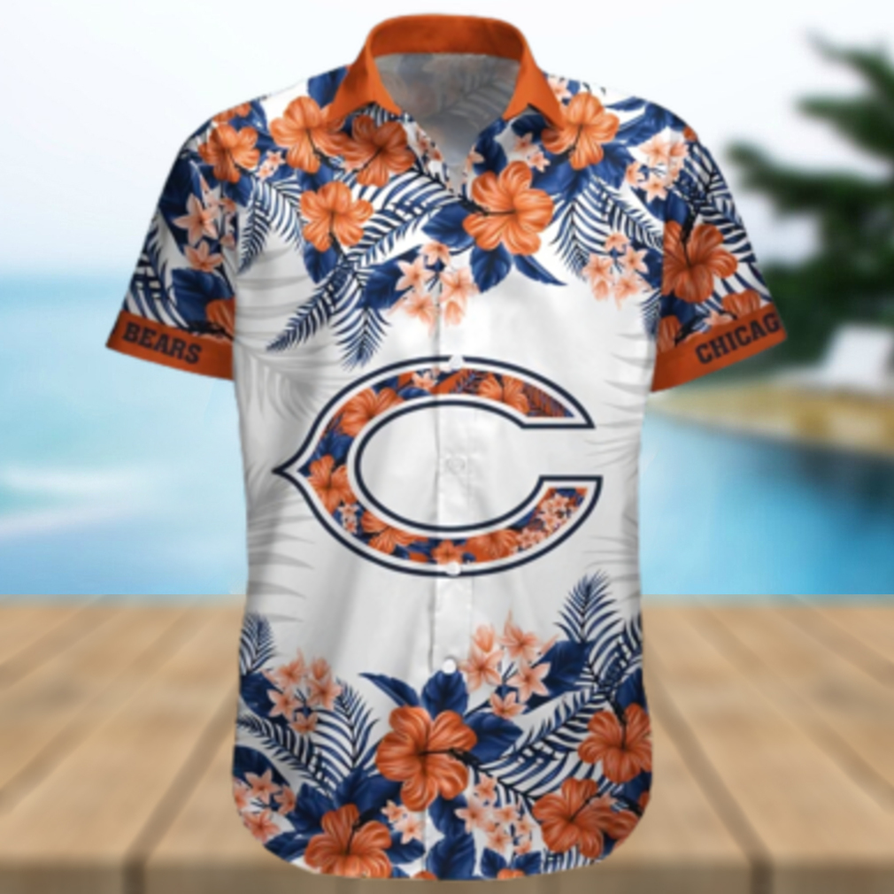 Chicago Bears Summer Flower Hawaiian Shirt - Limotees