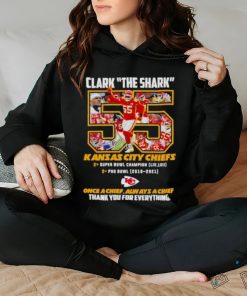 Clark The Shark 55 Kansas City Chiefs Thank You For The Memories Shirt
