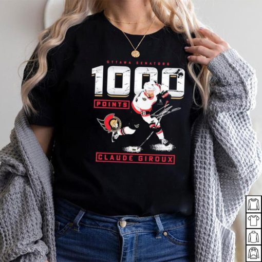 Claude Giroux Ottawa Senators 1,000 Career Points Shirt