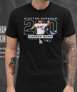 Clayton Kershaw Los Angeles Dodgers 200 Career Wins MLB Shirt