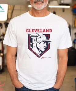 Cleveland baseball statue logo t shirt