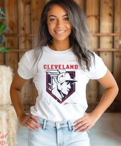 Cleveland baseball statue logo t shirt