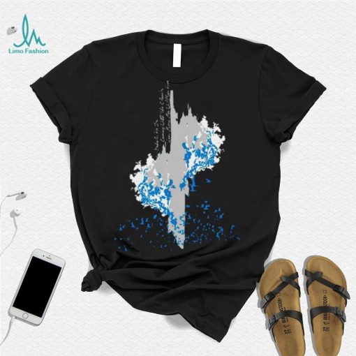 Clouds with blue birds shirt
