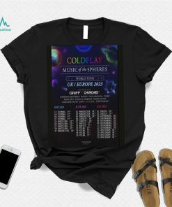 Cold Play World Tour UK Europe 2023 Poster shirt