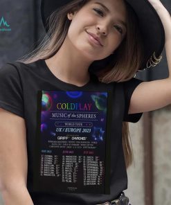 Cold Play World Tour UK Europe 2023 Poster shirt