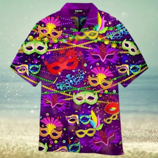 Colorful Mask Mardi Gras Fat Tuesday Carnival Hawaiian Shirt