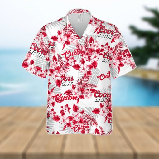 Coors Light Hawaiian Shirt Flowers Pattern Personalized Gift Men And Women