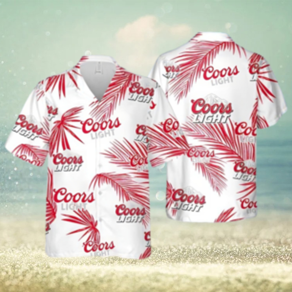 Coors Light Hawaiian Shirt Palm Leaves Pattern Gift For Beach Trip Coors Light Hawaiian Shirt Palm Leaves Pattern Gift For Beach Trip
