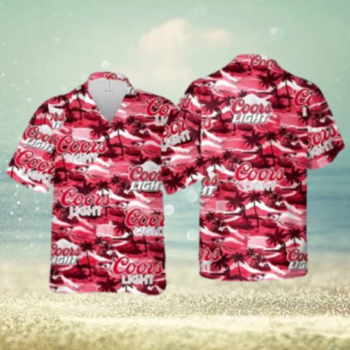 Coors Light Hawaiian Shirt Sea Island Pattern Beach Gift For Friend