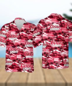 Coors Light Hawaiian Shirt Sea Island Pattern Beach Gift For Friend