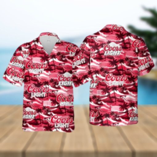 Coors Light Hawaiian Shirt Sea Island Pattern Beach Gift For Friend