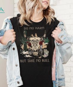 Country Music But Take No Bull Cowboy Desert Leopard Roses T Shirt