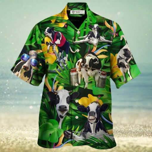 Cow Dancing And Play Funny Tropical Style Hawaiian Shirt – Trendy Aloha