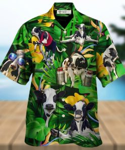 Cow Dancing And Play Funny Tropical Style Hawaiian Shirt – Trendy Aloha