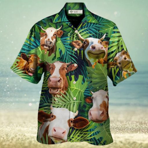 Cow Face Troll Funny Lover Cattle Tropical Style Hawaiian Shirt – Trendy Aloha