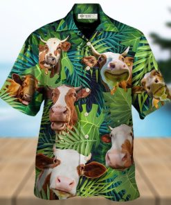 Cow Face Troll Funny Lover Cattle Tropical Style Hawaiian Shirt – Trendy Aloha