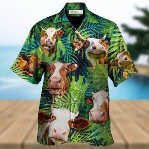 Cow Face Troll Funny Lover Cattle Tropical Style Hawaiian Shirt – Trendy Aloha