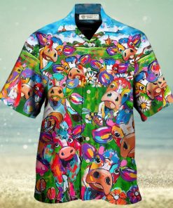 Cow Flower Funny In Farm Hawaiian Shirt – Trendy Aloha