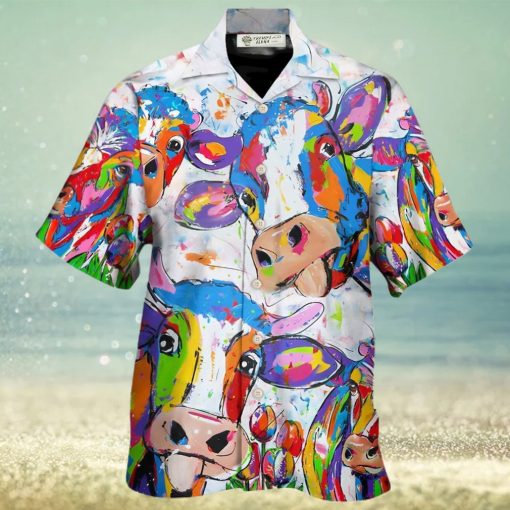 Cow Funny Amazing Colorful Hawaiian Shirt – Trendy Aloha