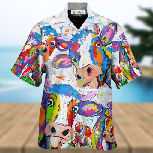 Cow Funny Amazing Colorful Hawaiian Shirt – Trendy Aloha