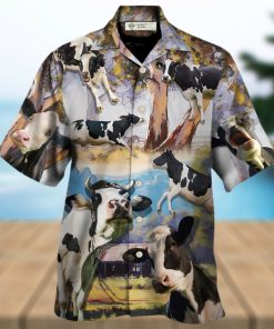 Cow Funny Dancing In The Australian Landscape Lover Cattle Art Style Hawaiian Shirt – Trendy Aloha