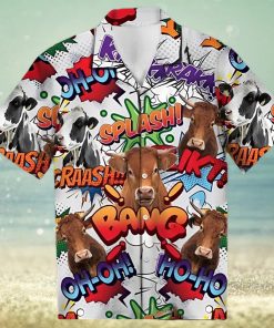 Cow Hawaiian Shirt Cow Pop Art Hawaiian Aloha Beach Shirt