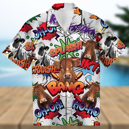 Cow Hawaiian Shirt Cow Pop Art Hawaiian Aloha Beach Shirt