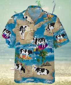 Cow Hawaiian Shirt Cow Summer Vacation On Beach Aloha Shirt, Aloha Hawaiian Shirts