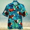 Cow On Yellow And Blue Background Hawaiian Shirt, Cow Shirt For Men & Women, Funny Cow Print Shirt