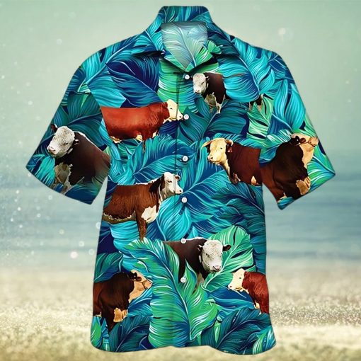 Cow Hawaiian Shirt Tropical Cow Aloha Shirt, Aloha Hawaiian Shirts