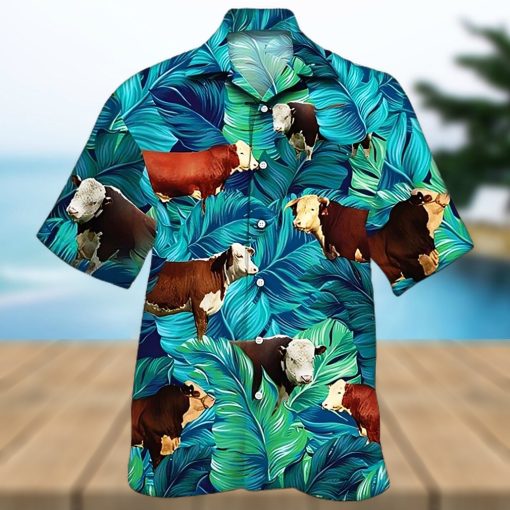 Cow Hawaiian Shirt Tropical Cow Aloha Shirt, Aloha Hawaiian Shirts