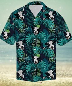 Cow Hawaiian Shirt Tropical Cow Leaf Pattern Aloha Shirt, Aloha Hawaiian Shirts