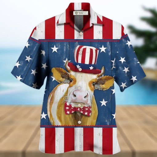 Cow Independence Day Funny Hawaiian Shirt – Trendy Aloha