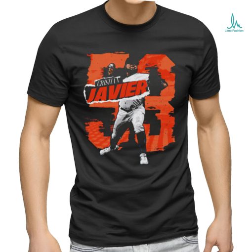 Cristian Javier Houston baseball player signature 2023 shirt