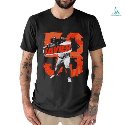 Cristian Javier Houston baseball player signature 2023 shirt