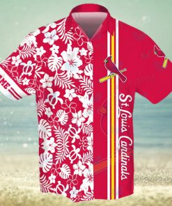 Custom St Louis Cardinals Hawaiian Shirt Turtle Tropical Flower St Louis Cardinals Gift