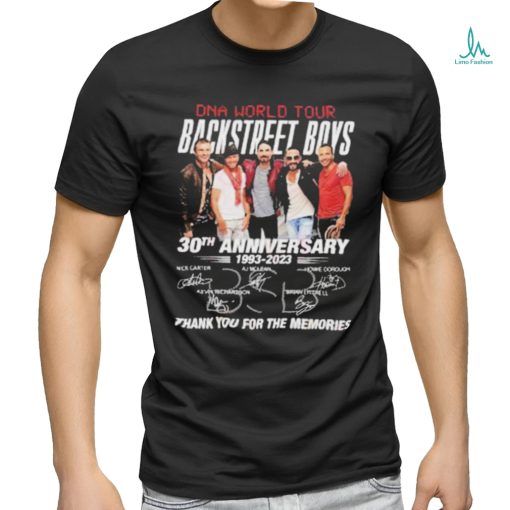 DNA World Tour Backstreet Boys 30th Anniversary 1993 – 2023 Thank You For The Memories T Shirt