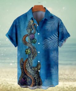 Deep Sea Guitar Pattern Men's Short Sleeve Tops