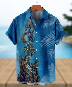 Deep Sea Guitar Pattern Men’s Short Sleeve Tops